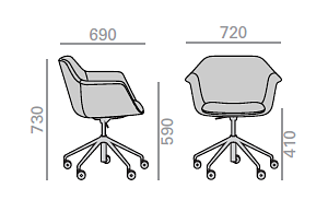 Gala SO0723 Swivel Armchair Green 2