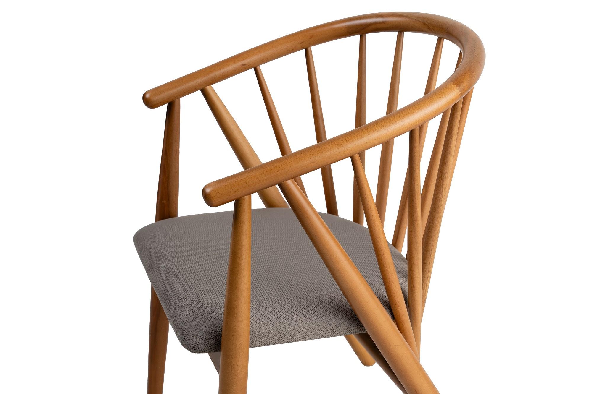 Doris Armchair Wood Veneer Grey 5