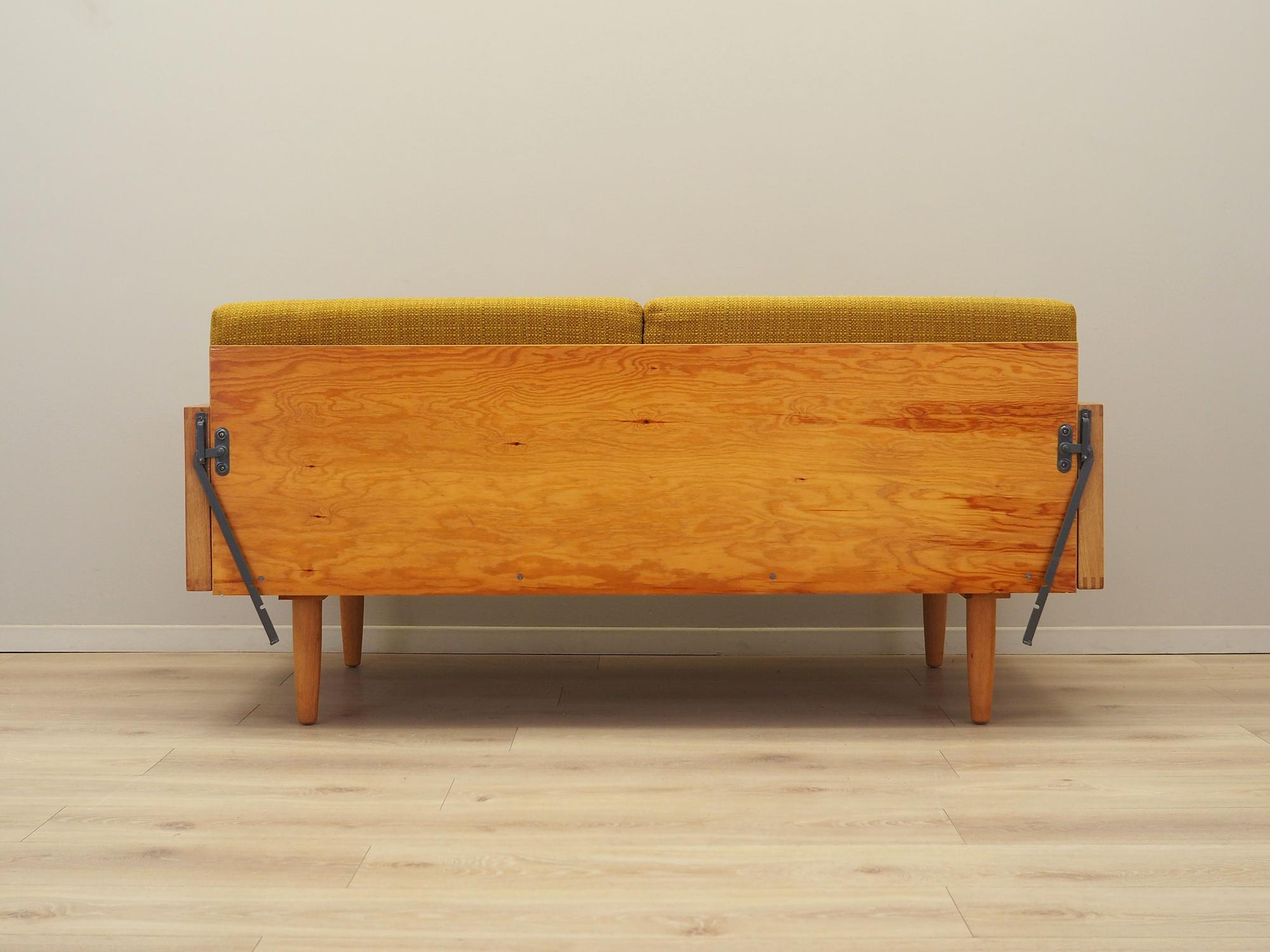 Oak Yellow Sofa 1960s 4