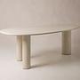 Dining Table Mel 6-Seater Wood-Based Material White 200x120x76 cm 2