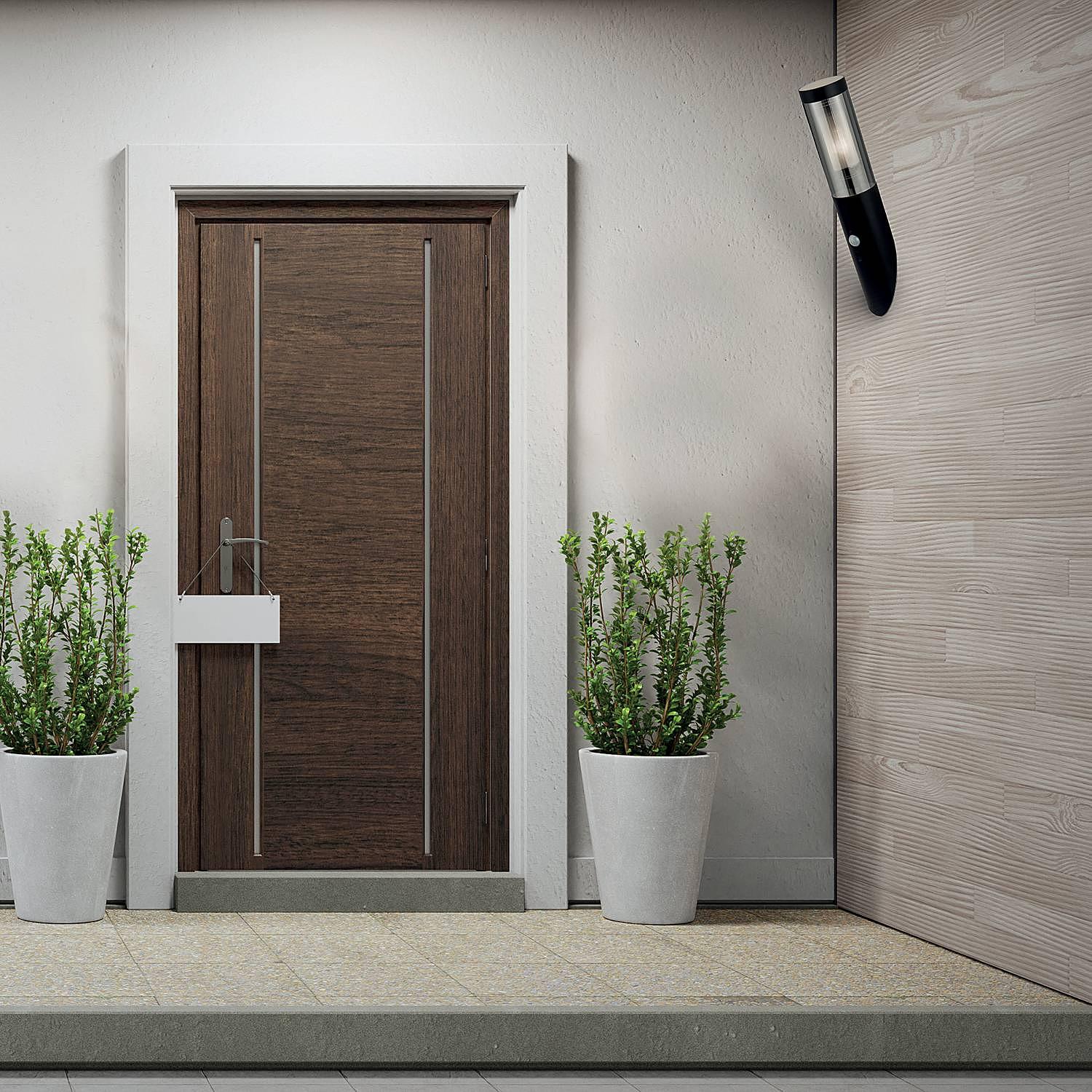 Beligne Wall light with motion detector Stainless steel Black 1