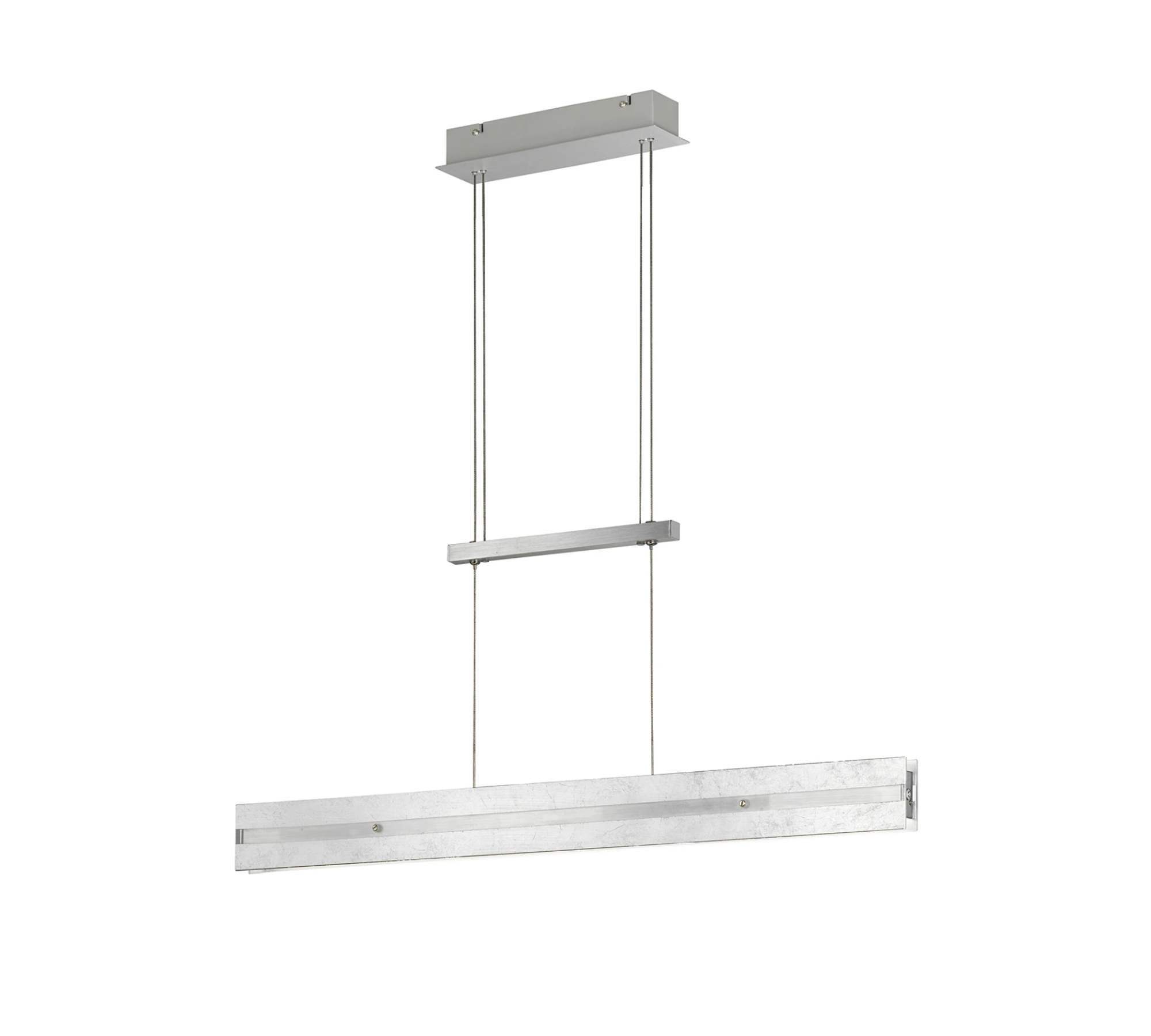 LED Pendelleuchte 2-flammig Kunststoff Aluminium 0