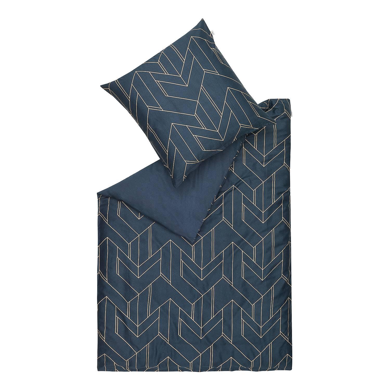 Anouk Bettwäsche Satin Blau 135x200cm Kissen 80x80cm 0