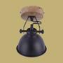 1-light wall lamp wood metal black 1