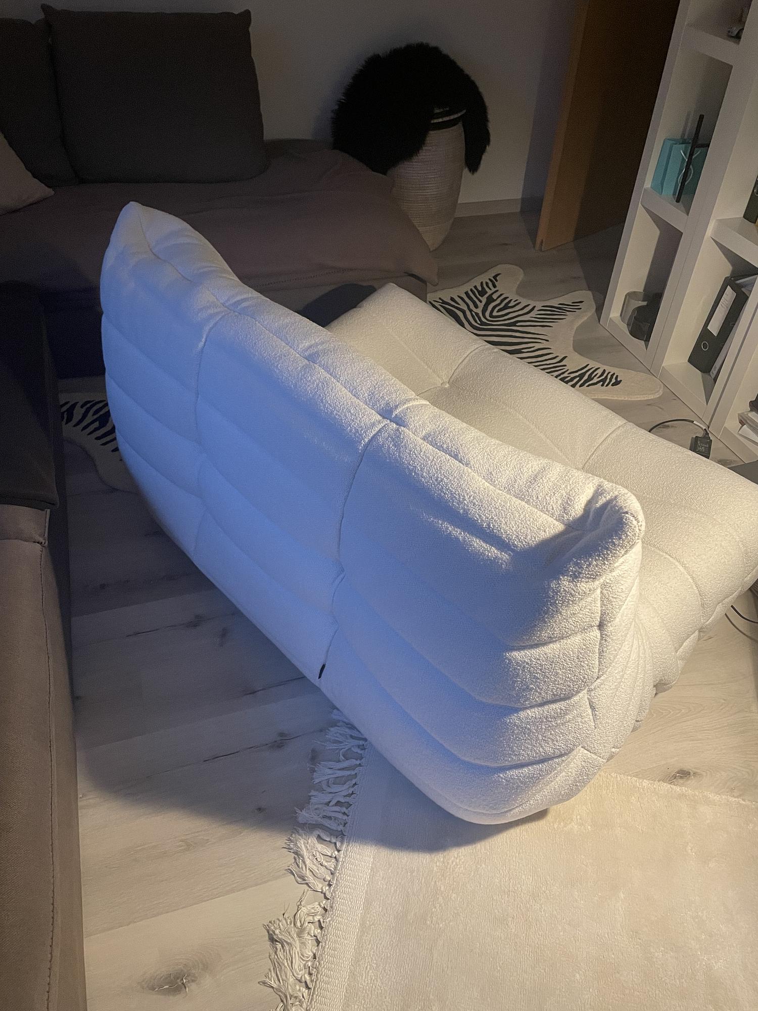 Togo Sofa 2-Sitzer Wolle Weiß 2