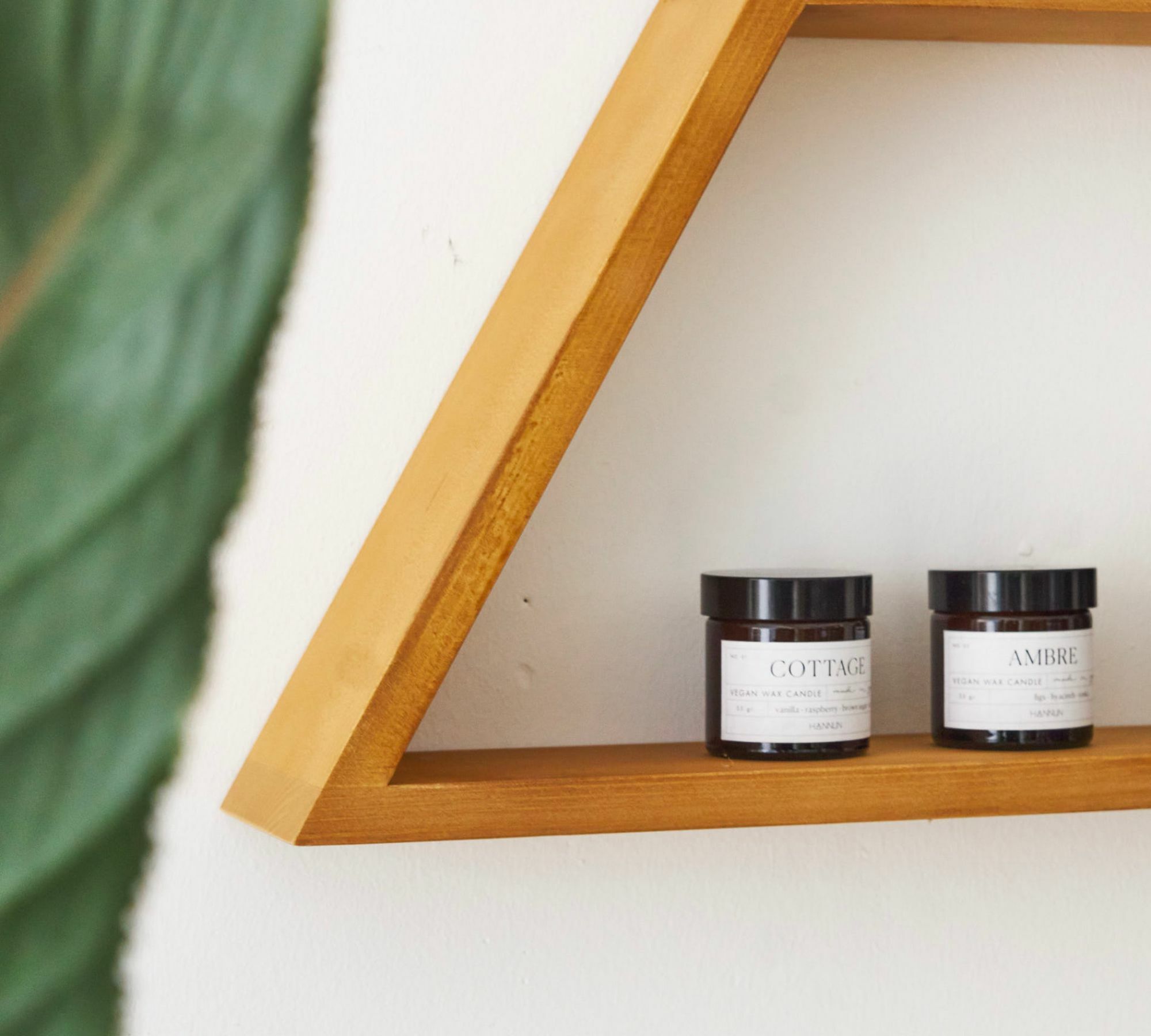 Dreieckiges Regal Ein Regalbrett Holz Sand 3