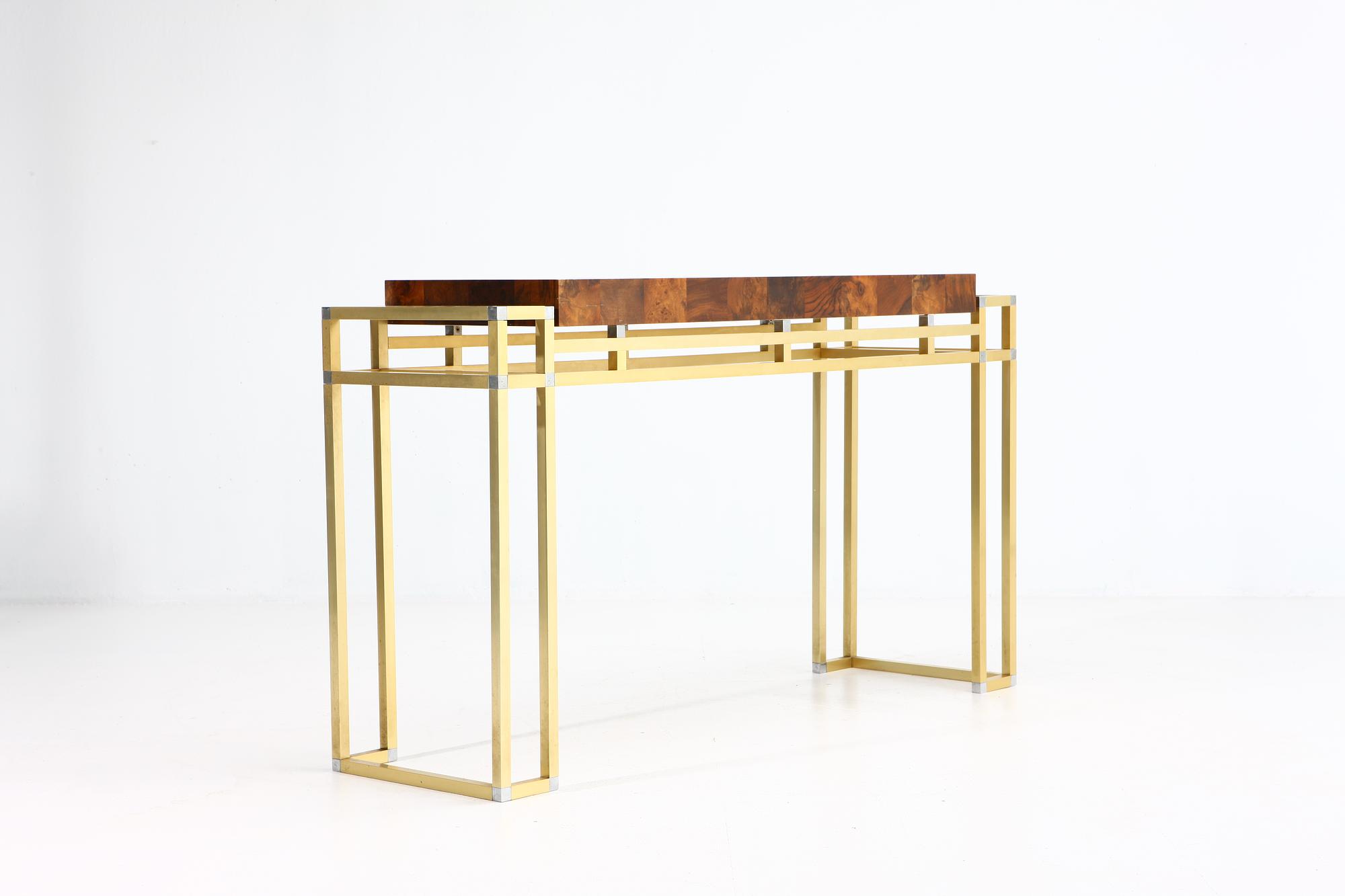 Console table brass 1970s 4