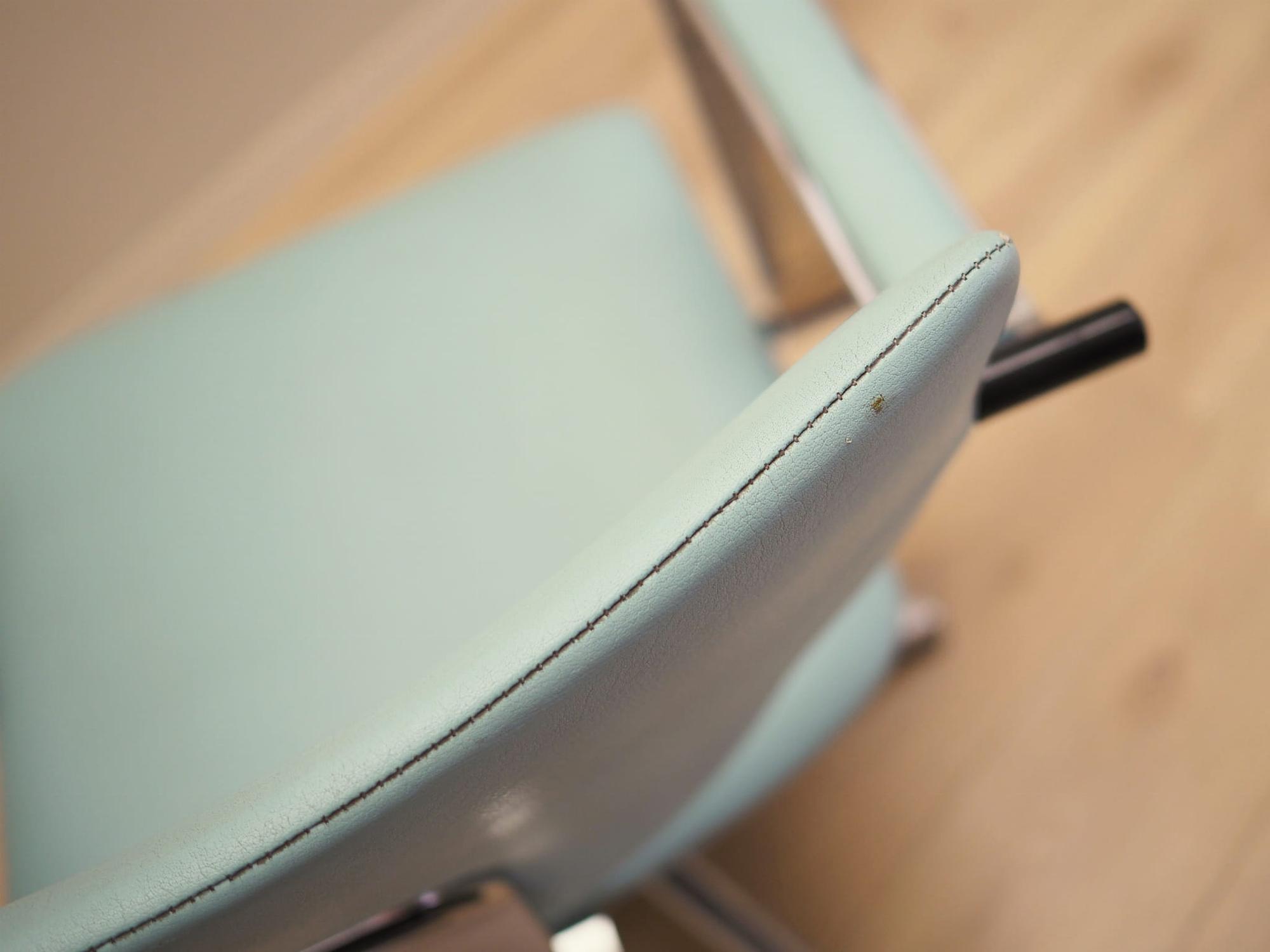 Barber chair Leather Blue 1980s 13