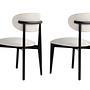 2x Lionte Dining Chair Wood Veneer White 4