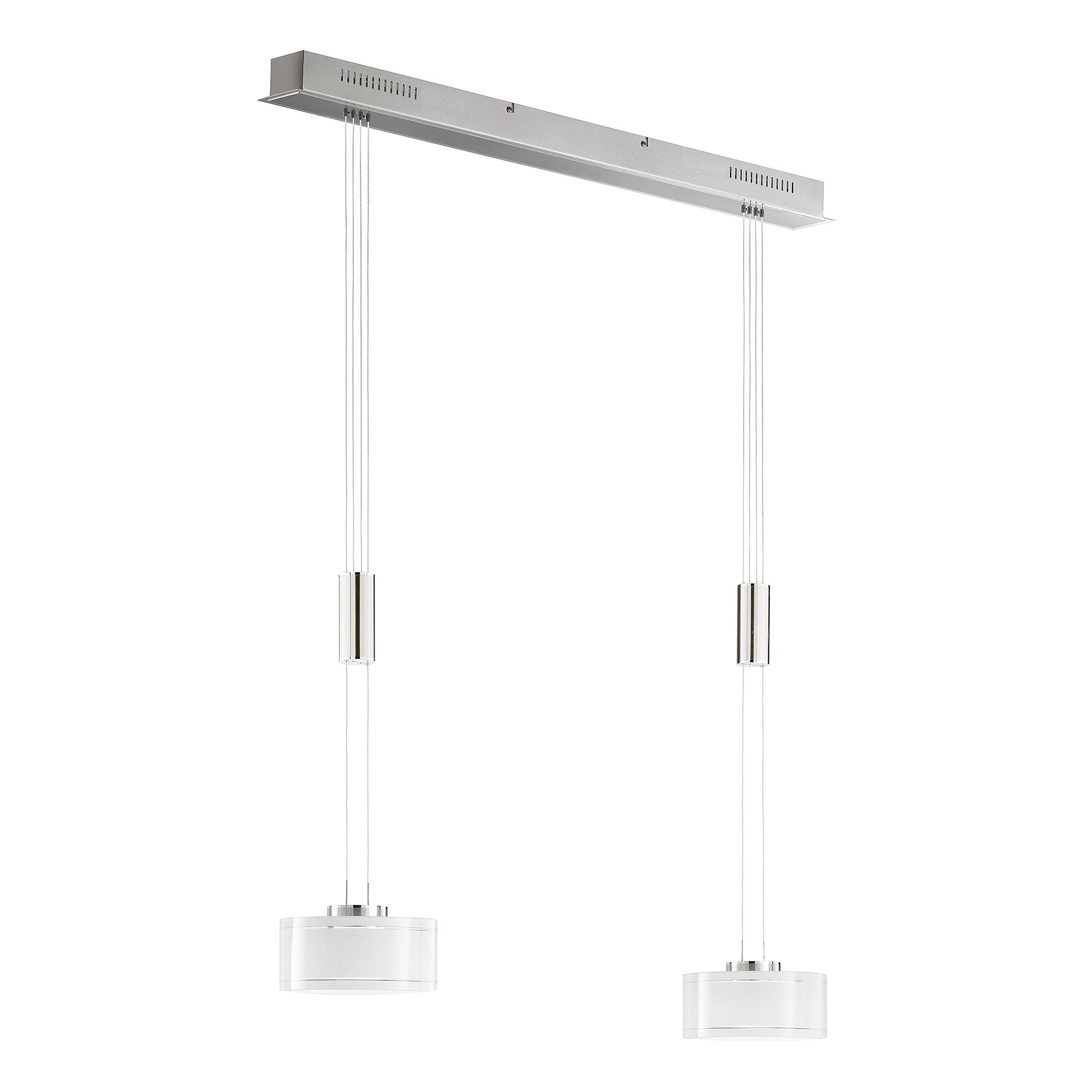 LED-Pendelleuchte Lavin Eisen Opalglas Weiß 3