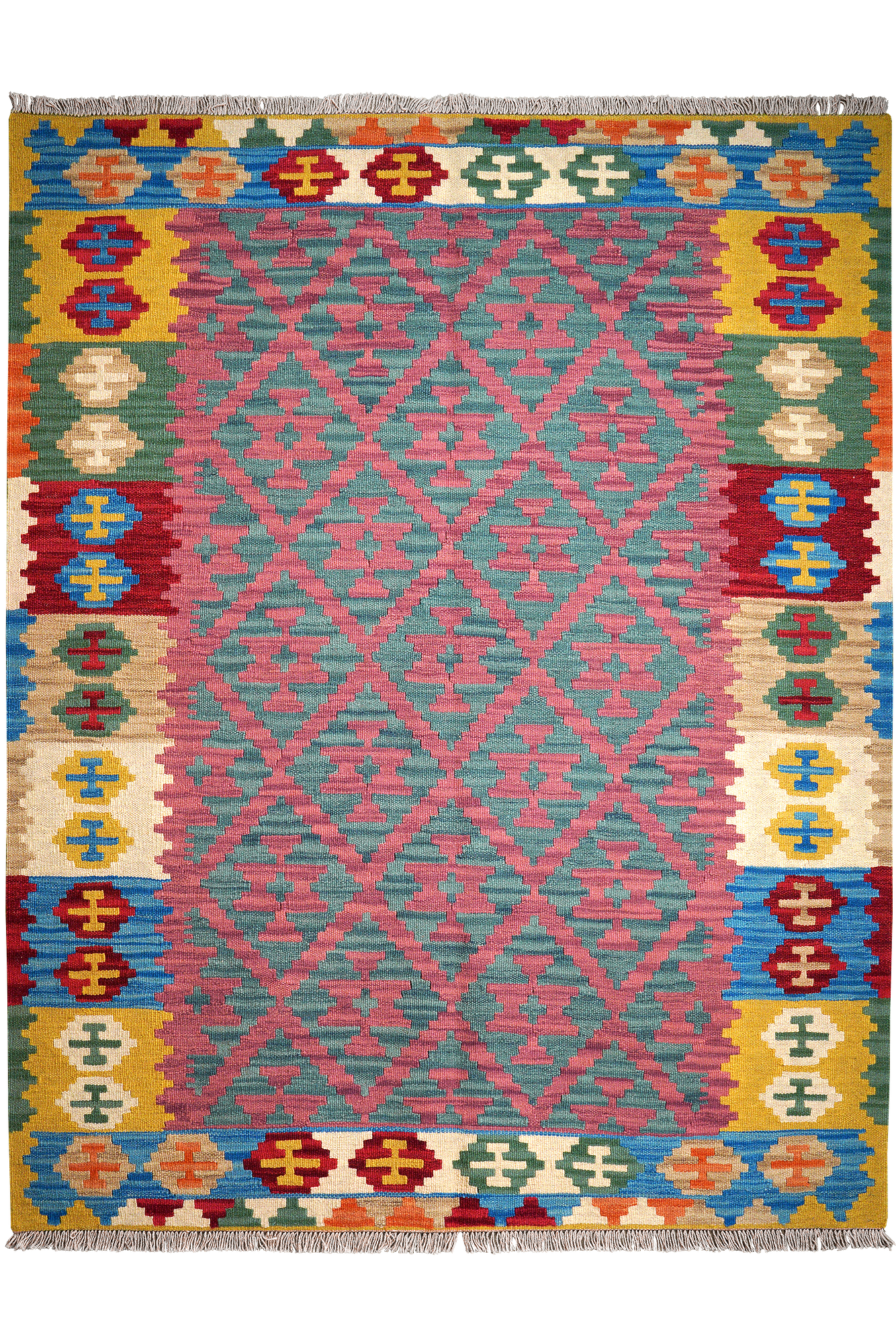 Kilim Gashgai Teppich Mehrfarbig 0