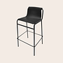 September Bar stool Leather Black 0