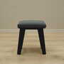 Vintage stool textile wood grey 1980s 2