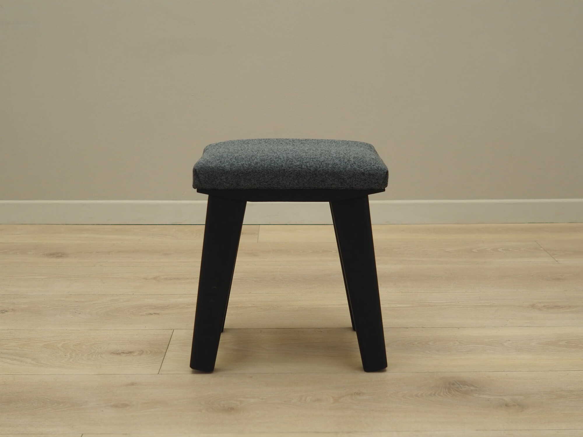 Vintage stool textile wood grey 1980s 2