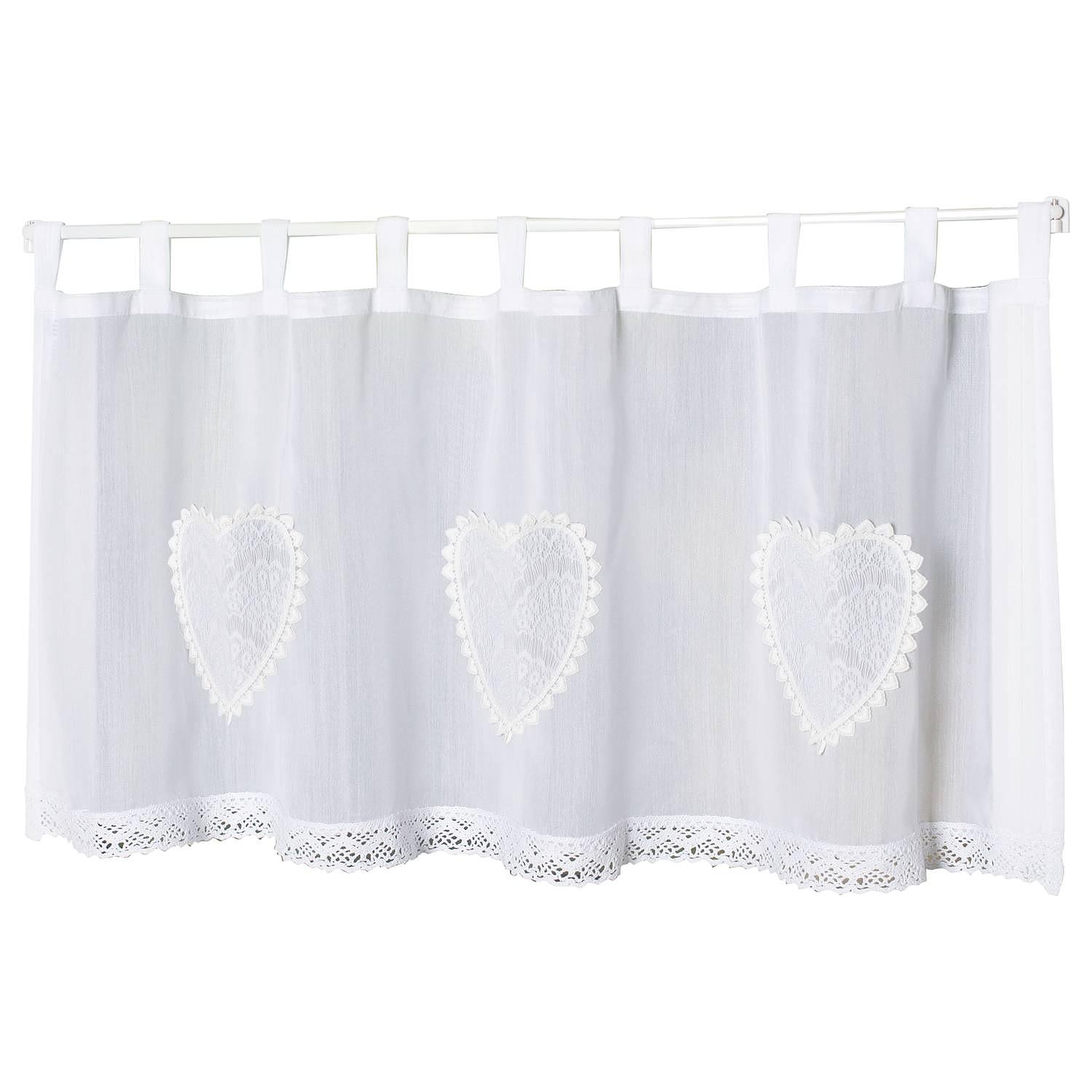 Fertiggardine Corazon Polyester Weiß 90 x 30 cm 1