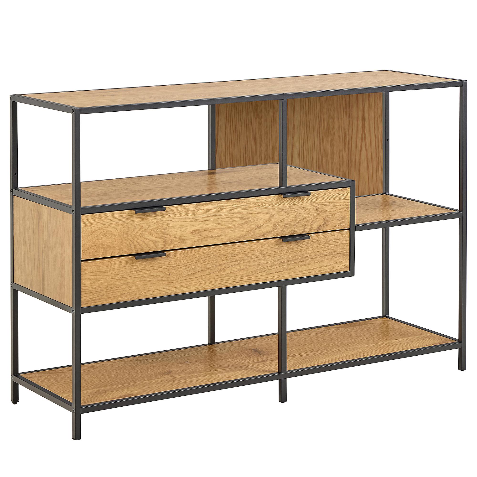 Coogee Shelf with Drawers Teak 114 cm 0