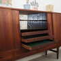 Vintage Highboard Teakholz Braun 1960er Jahre 4