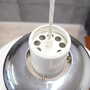 Vintage pendant lamp metal white 1970s 1