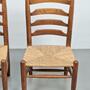 2x Vintage Stühle Holz Braun 1960er Jahre 4