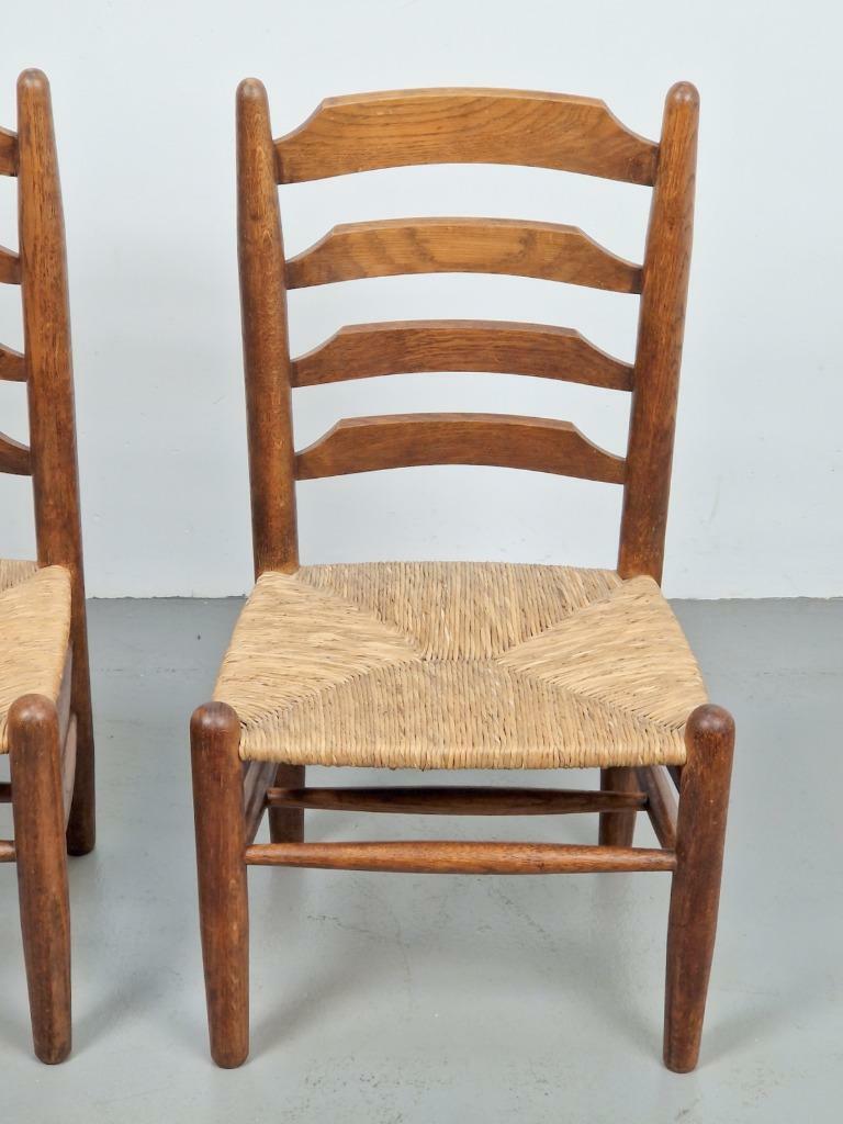 2x Vintage Stühle Holz Braun 1960er Jahre 4