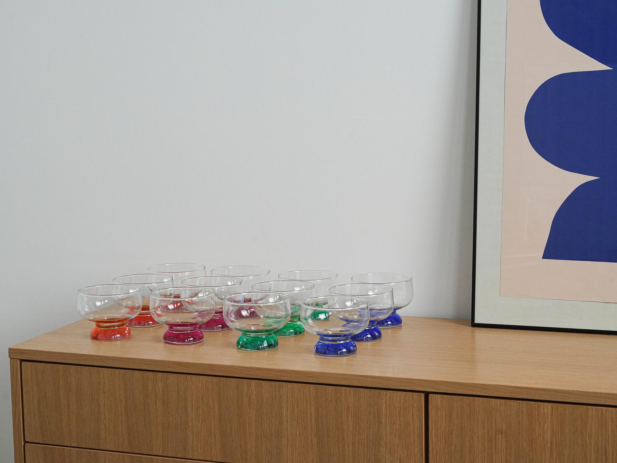 Dessert Bowl Set Multicolored 1970s 1