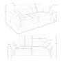 3-Sitzer Sofa braunes Leder 6208 8