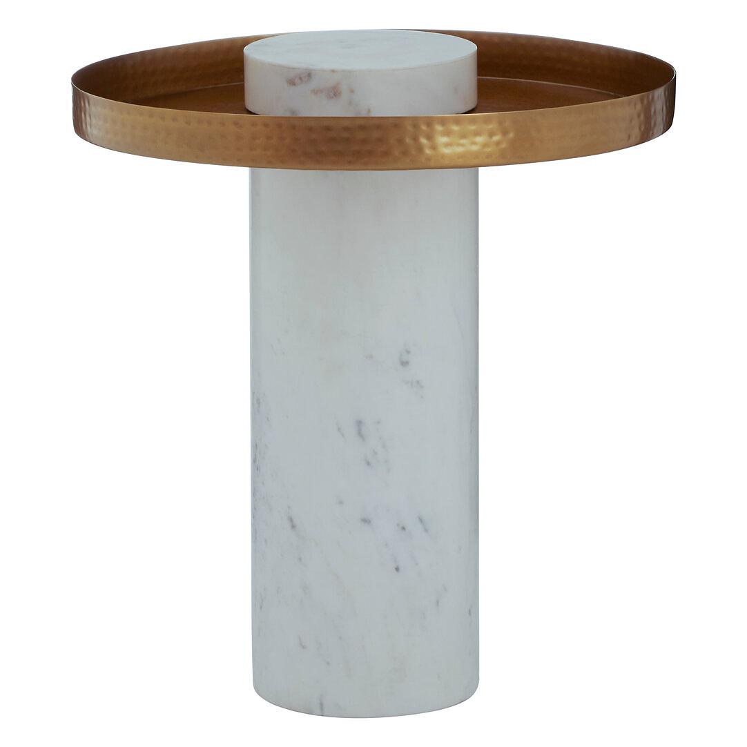 Sika Tavolino Ferro Marmo Bianco 1