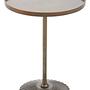 Pali Round Side Table Large Aluminum Brass 1