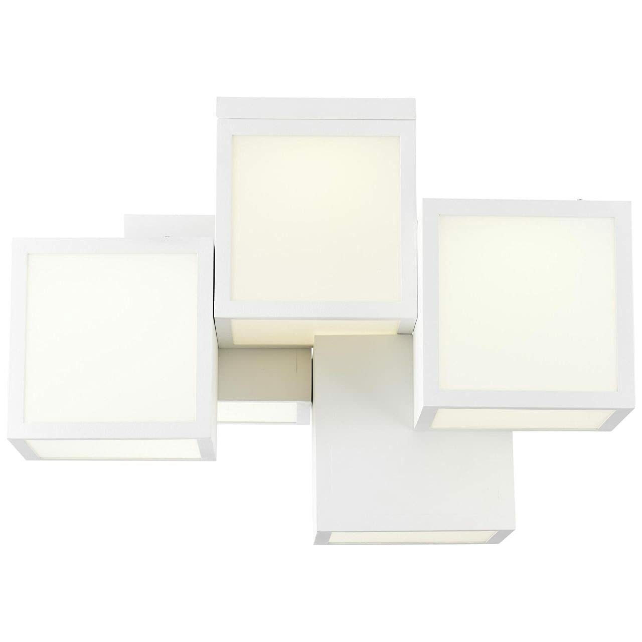 Cubix LED Deckenleuchte Metall Kunststoff Weiß 0