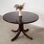 Mahogany table Dark brown 1970s Ø115cm 2