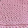 Juna Chunky Knit Decke Grobstrick Textil Rosa 2