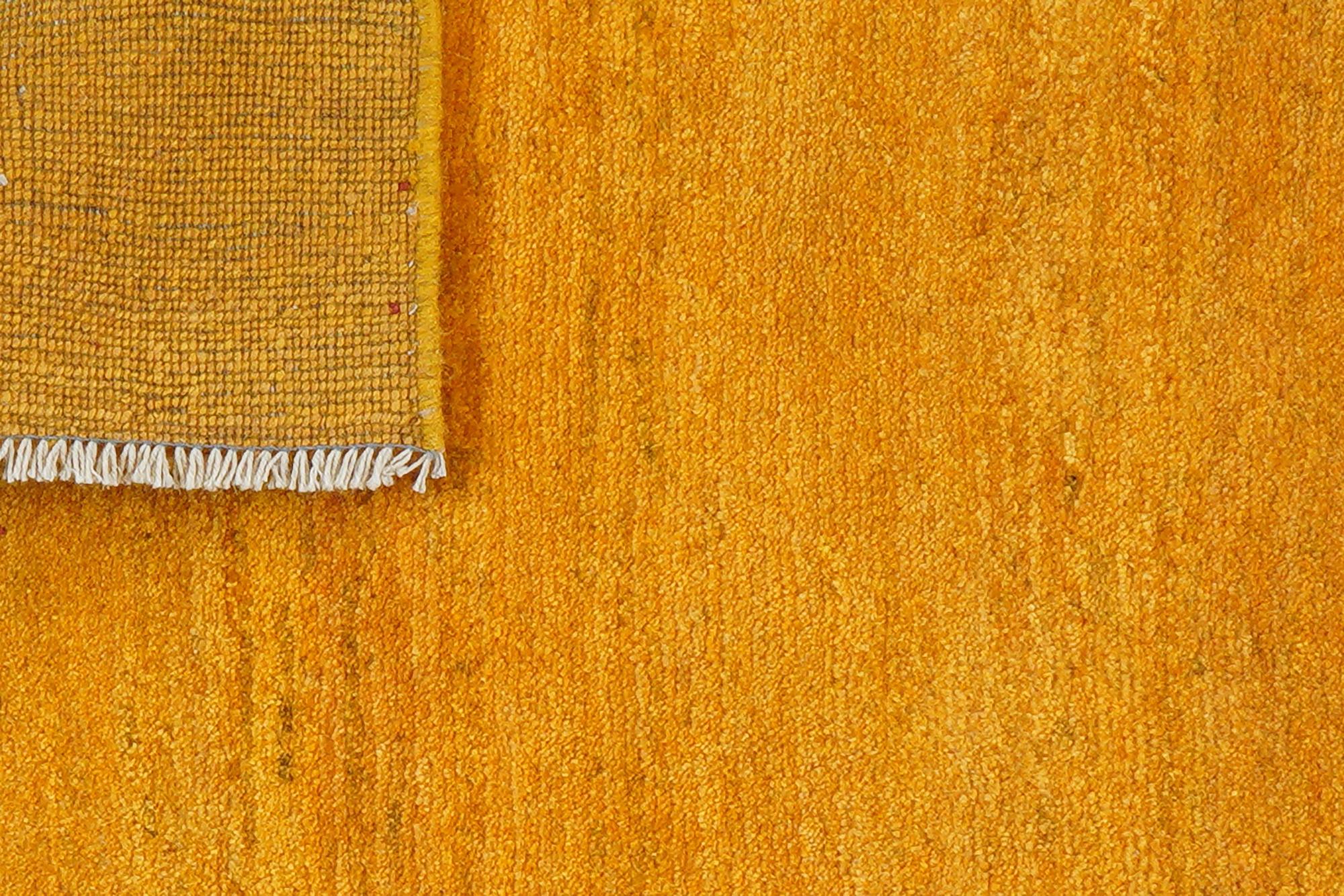 Gabbeh Carpet Wool Yellow 5