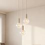 3-Flammig Bilman Pendelleuchte Gusseisen Klarglas Beige 2