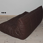 Togo Sofa 3-Sitzer, Ecksofa & Sessel Madras-Leder Braun 4