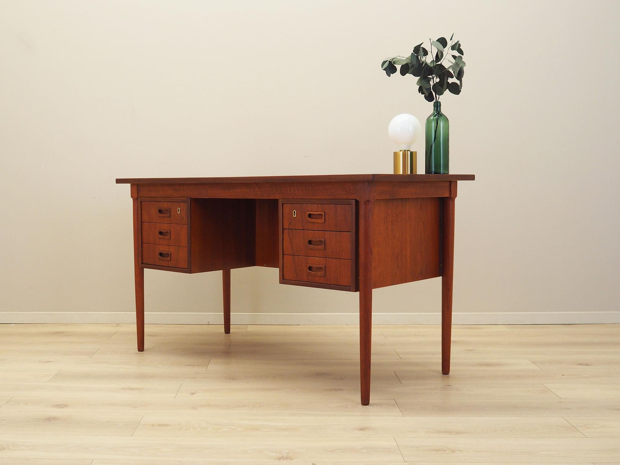 Schreibtisch Teakholz 1970er Jahre 2
