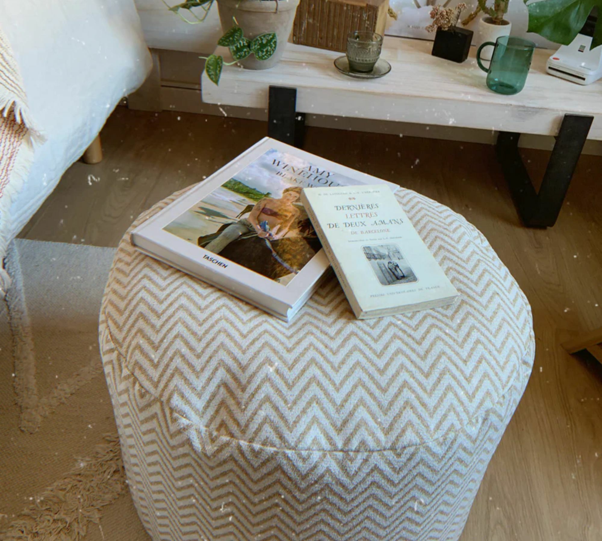 Zig Zag Leneo Pouf Polyester Senfton  4