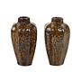 Ceramic Vases Brown Set of 2 1960s 0