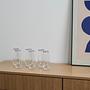 Glasses Set of 6 Transparent 1970s 1
