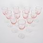 Wine glass set pink 1970s 5