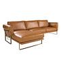 Linkes Récamiere-Sofa in kamelfarbenem Leder 6231 0