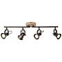Ceiling lamp Seed II Steel Pine solid 4-flame 1