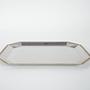 Tablett Edelstahl Silber 1