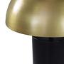 Tischlampe mit Schirm Metall Gold Schwarz 2