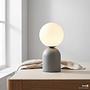Ora Cordless Table Lamp Opal Glass Iron White Sage 3