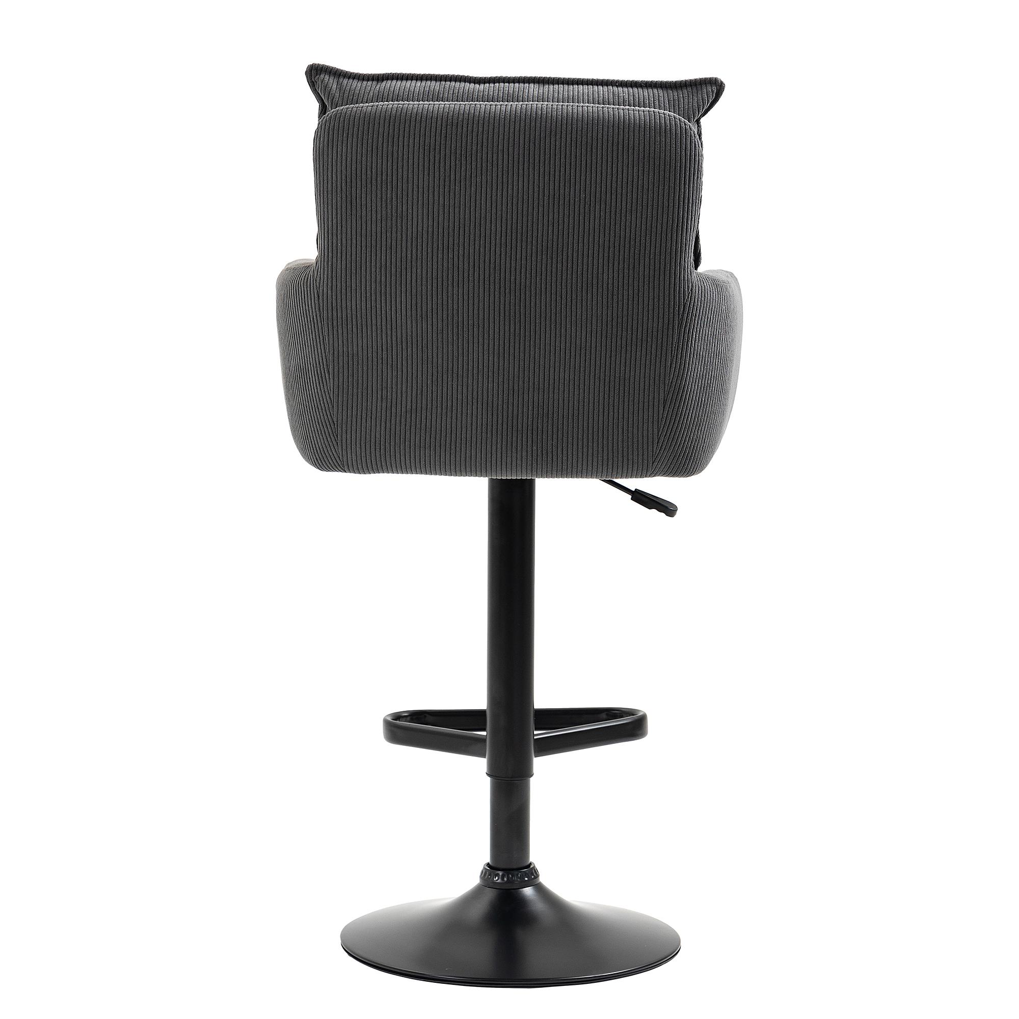 2x Drehbarer Barstuhl DIDRIP Höhenverstellbar Grau 3