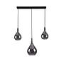 Pendant Light Gota Type B 3-Light Smoked Glass Iron 3