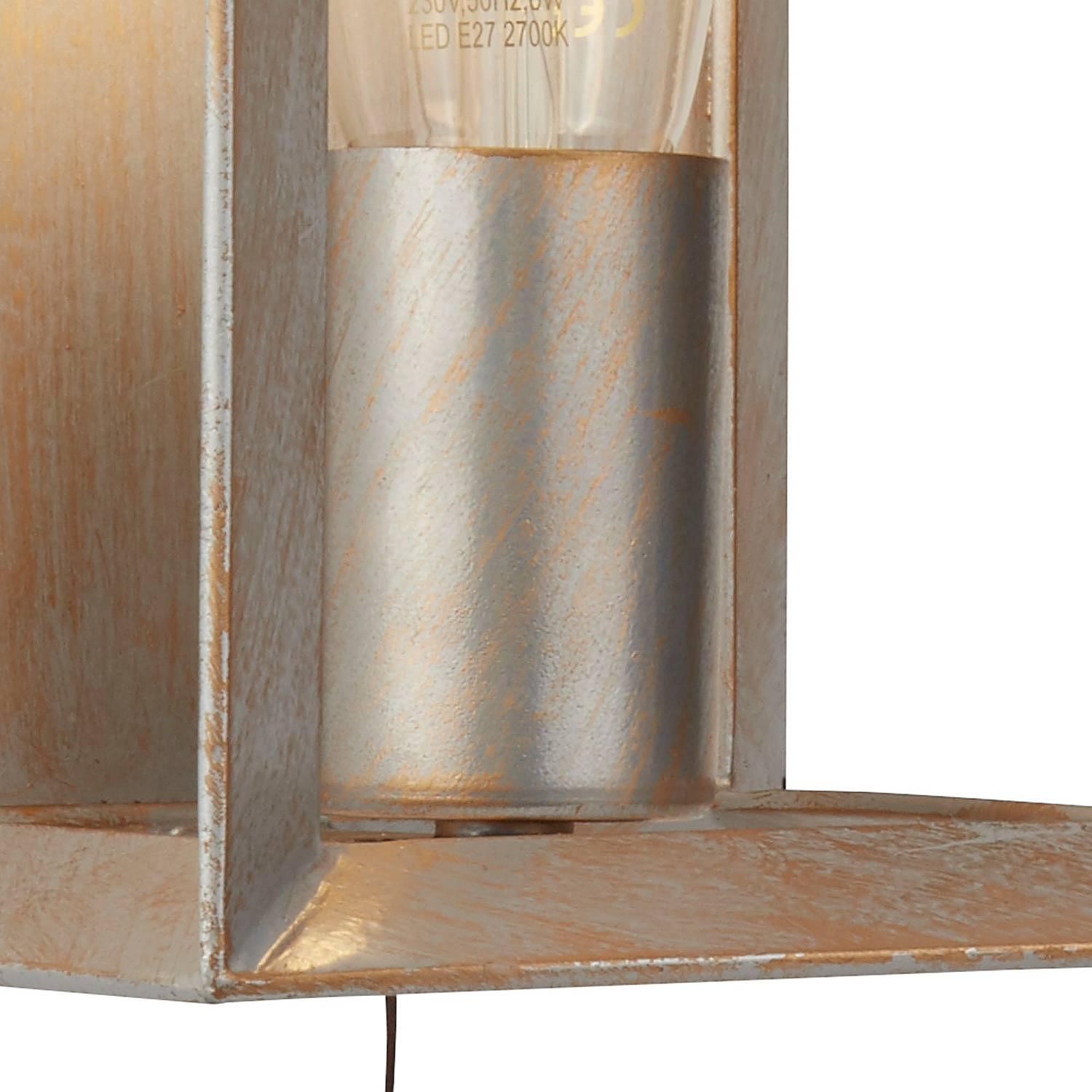Wall Lamp Heaton 1-Light Steel Silver Gold 1