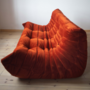 Togo Sofa 3-Sitzer Cord Bernsteinorange 2