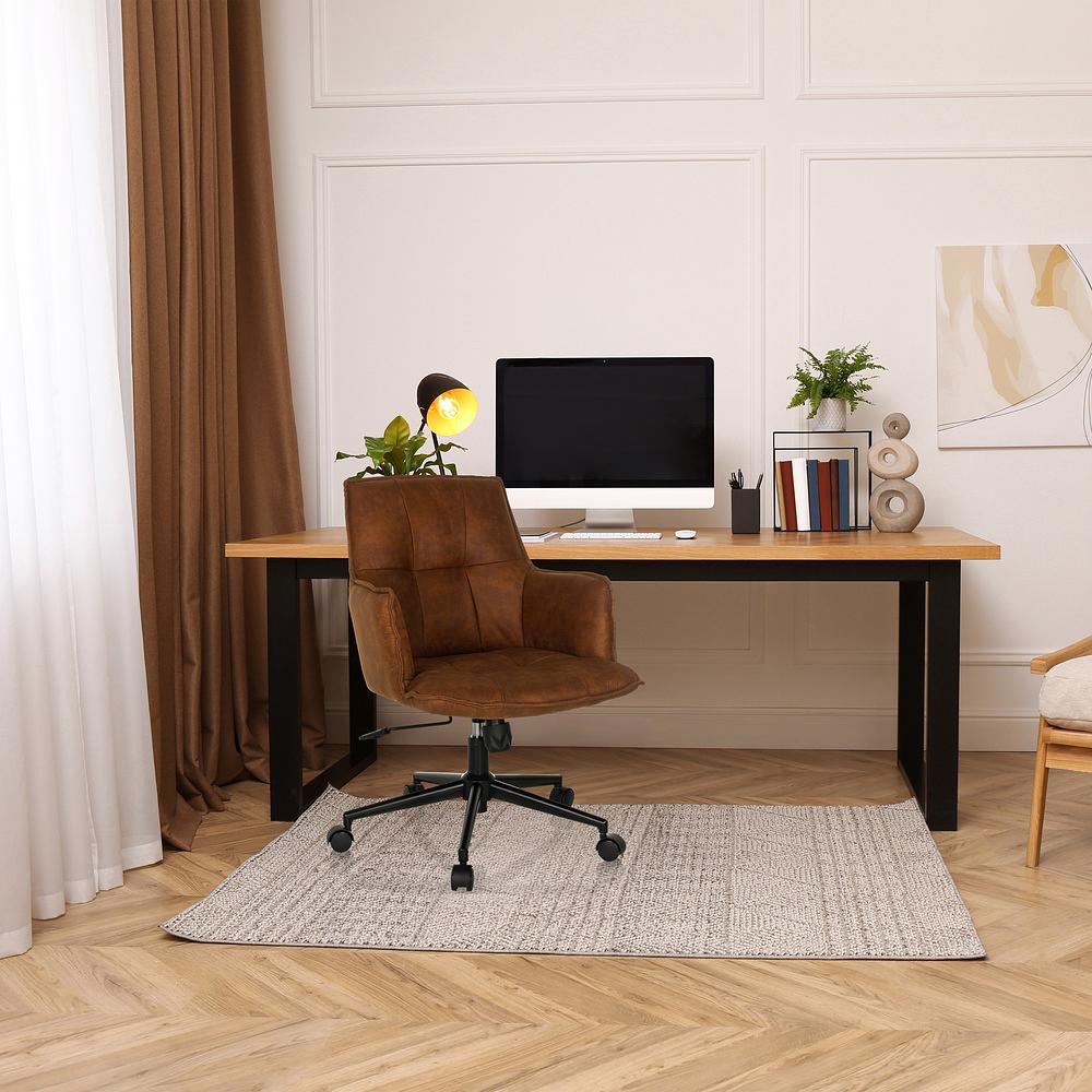 SOLAO LIFE  Office Chair Swivel Fabric Brown 5