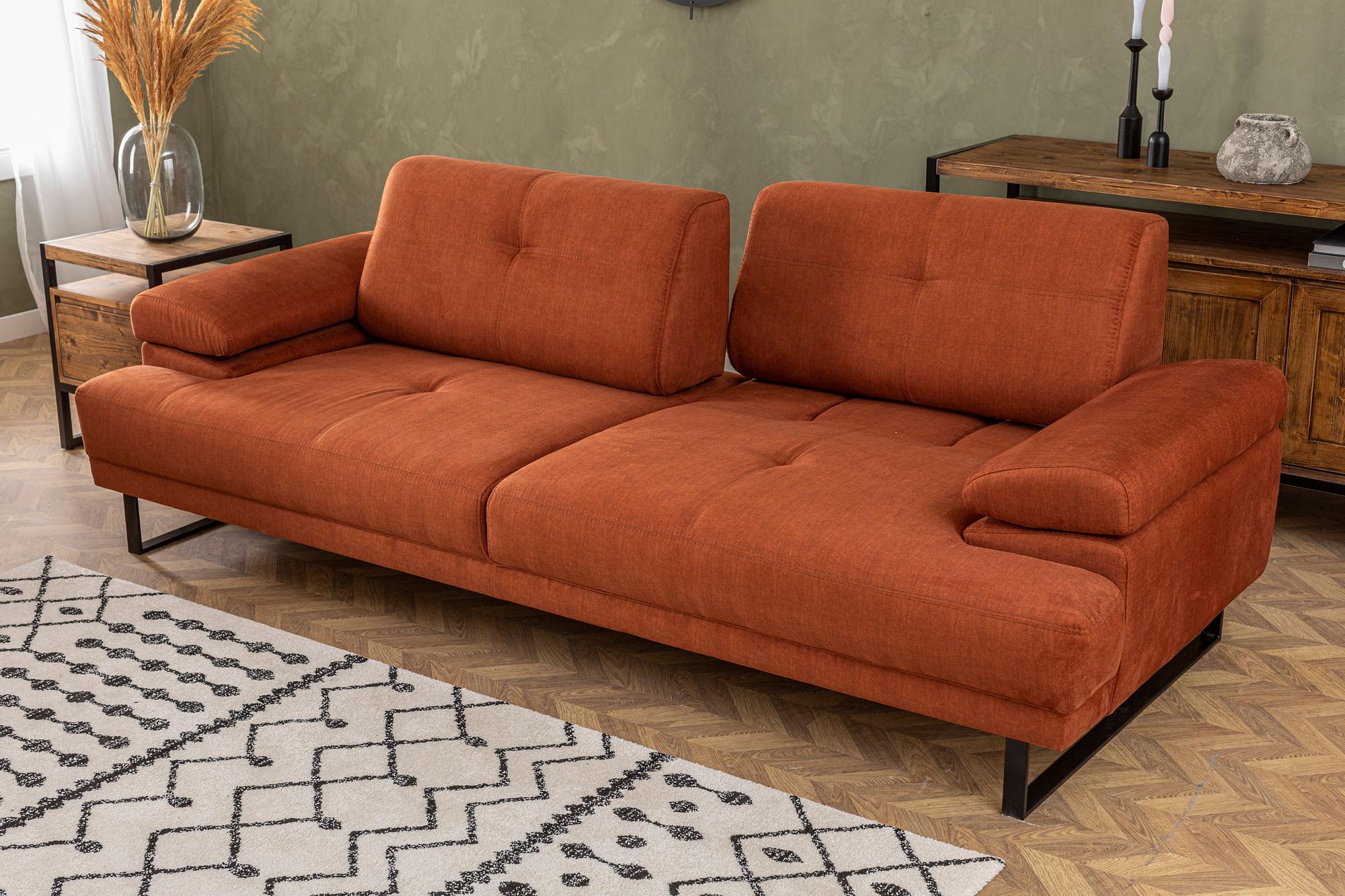 Sofa 3-Sitzer Orange 1